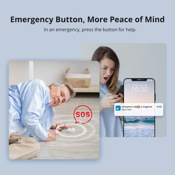 Trådlös Smart Switch, Tvåvägskontroll, Lång Batteritid,SNZB-01P