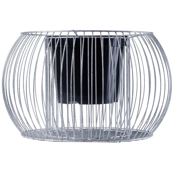 Trädgårdskrukor, Stålmaterial, Unik Design,Silver