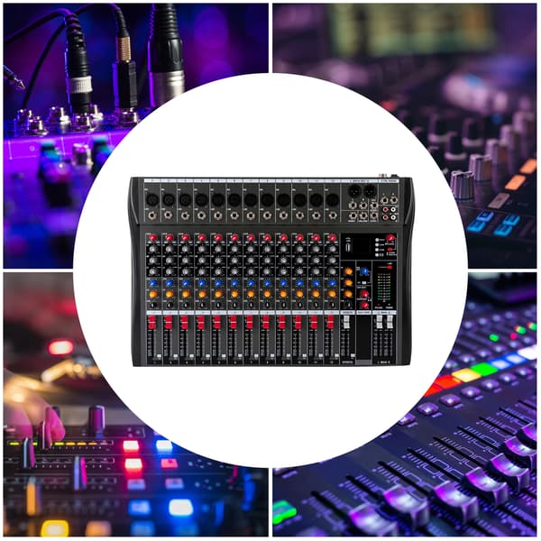 Lydmixer, 12 kanaler, USB- og Bluetooth-forbindelse,sort