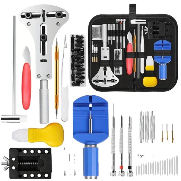 Klockreparationsverktyg, Omfattande verktyg, Bärbar förvaring,147pcs
