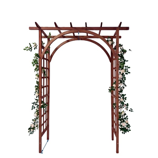 Trädgårdspergola, Platt/Båge Topp, Utomhusdekoration,Platt-båge Topp Teak