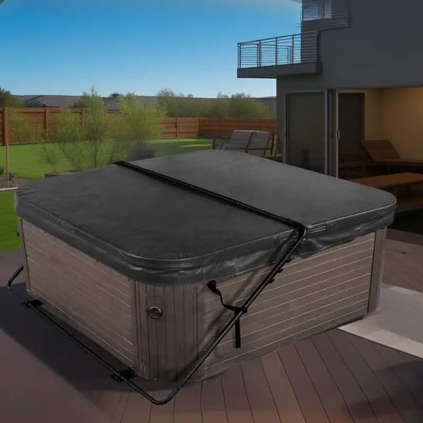 Spa Cover Lifter, Justerbar Højde, Nem Installation,sort