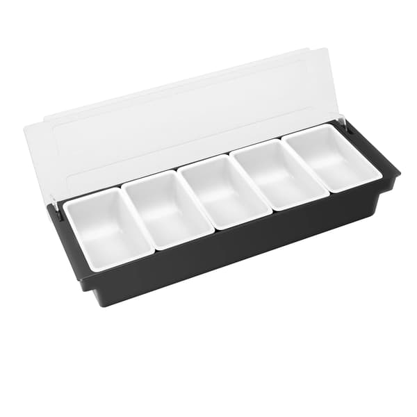 Krydderi dispenser, opdelt design, holdbart fødevarekvalitetsmateriale,sort