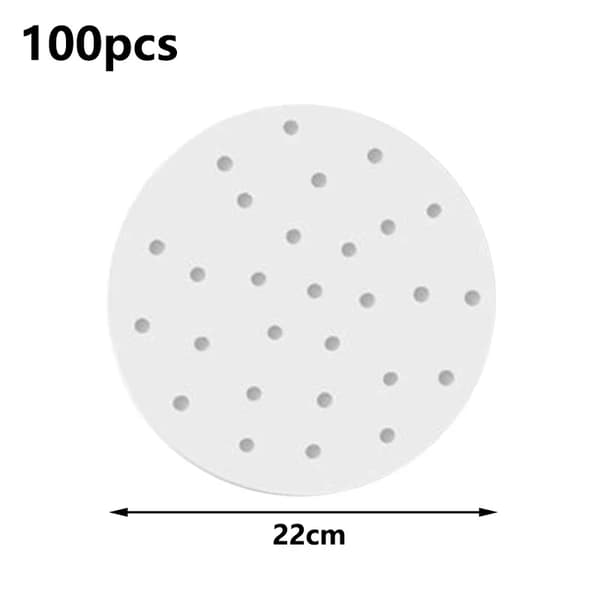Ångbåtar, 100 st, Non-stick bambupapper,rund 22CM