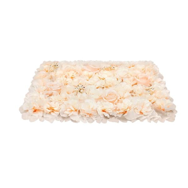 Kunstig Blomsterpanel, Nem Installation, Velegnet til Begivenheder,Svækket Gul