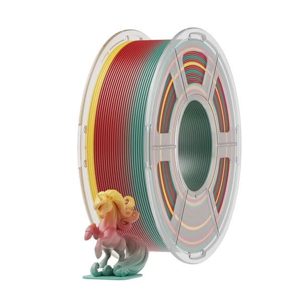 3D-printer filament, regnbuefarveovergange, miljøvenligt PLA-materiale,Regnbue01