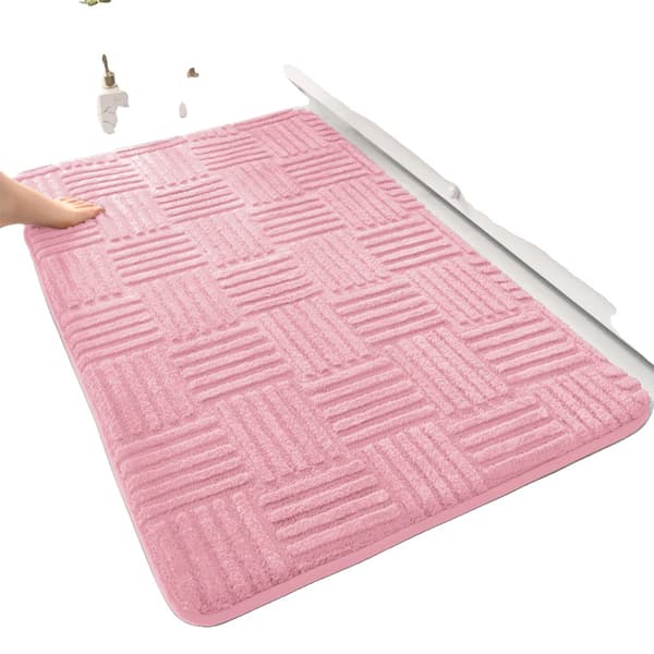 Gulvmåtte, skridsikker design, nem vedligeholdelse,50x80cm-b, Rosa