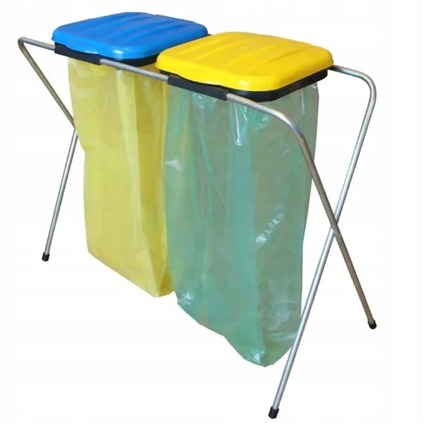 Affaldssorteringsstativ, Foldbart Design, Holdbart Materiale,MULTI, L, 2