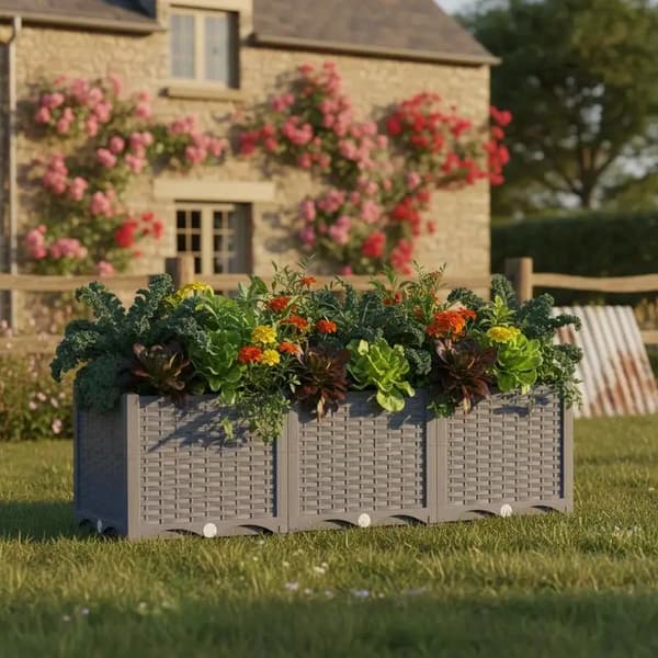 Planter, Polypropylenmateriale, UV-bestandig design,Blågrå svin