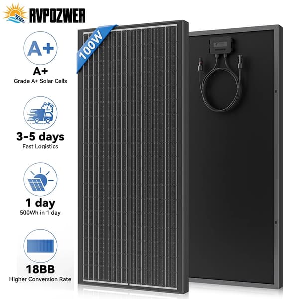 Solpanel, Hållbar Konstruktion, Hög Effektivitet,100W 1Pcs