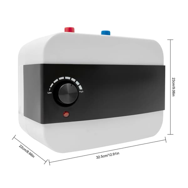 Mini-Tank Vattenvärmare, Digital LED-display, Kompakt Design,VIT
