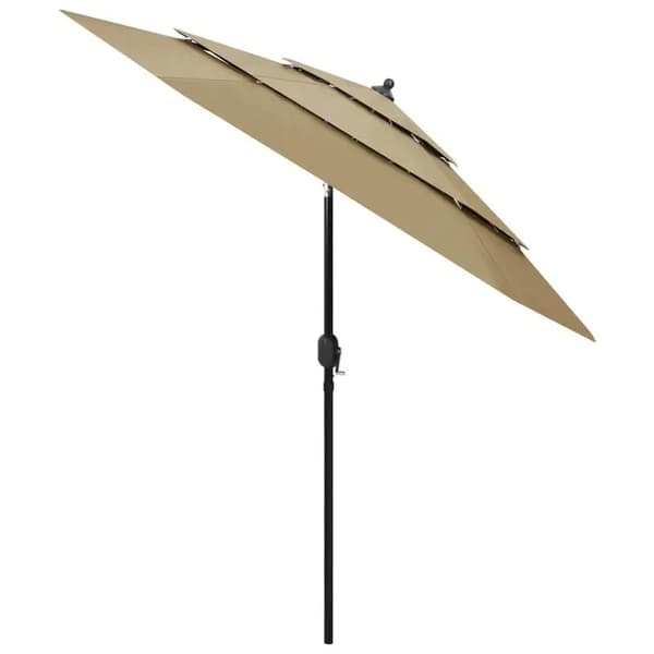 Parasol, UV-resistent, holdbar konstruktion,Taupe