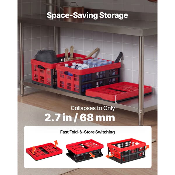 Opbevaringskasser, sammenklappelige, pladsbesparende design,3PCS