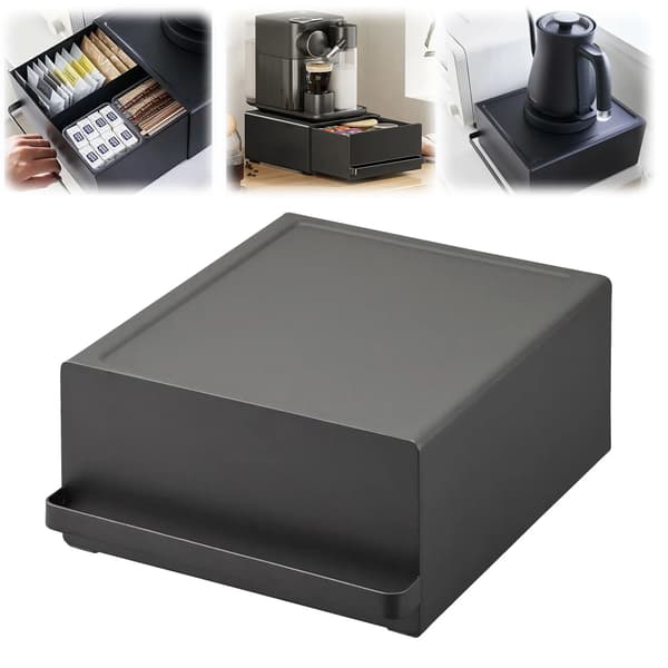 Kaffemaskinebord, Moderne Design, Pladsbesparende Opbevaring,Sort