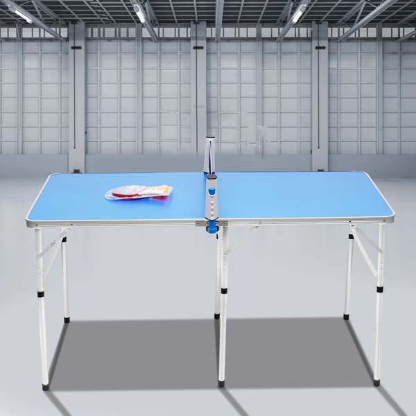 Ping Pong Bord, Fällbart, Komplett Set Inkluderat,Blå