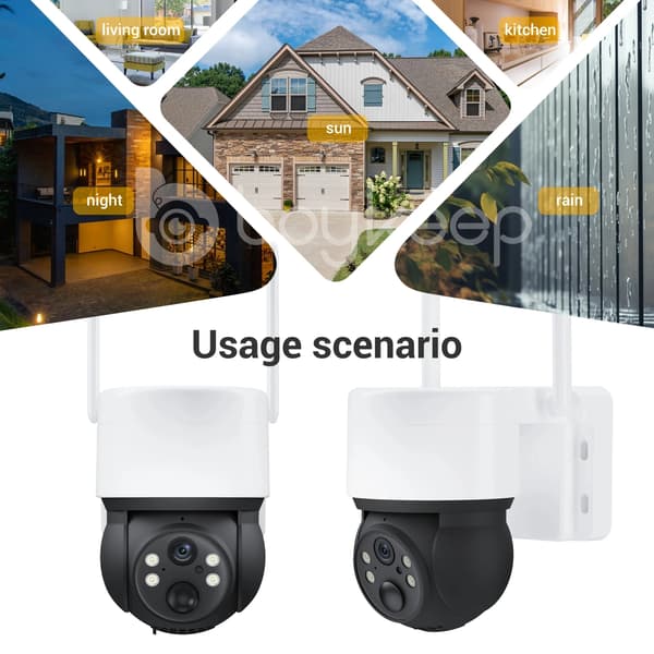 WiFi Kamera, 3MP HD, Farve Nattesyn,2PCS