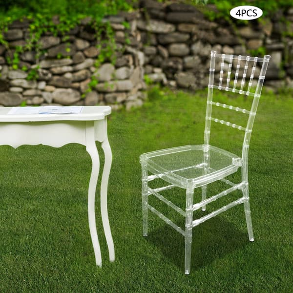 Matstolar, Klar Elegant Design, 4-delars Set, 89 cm Höjd,Transparent