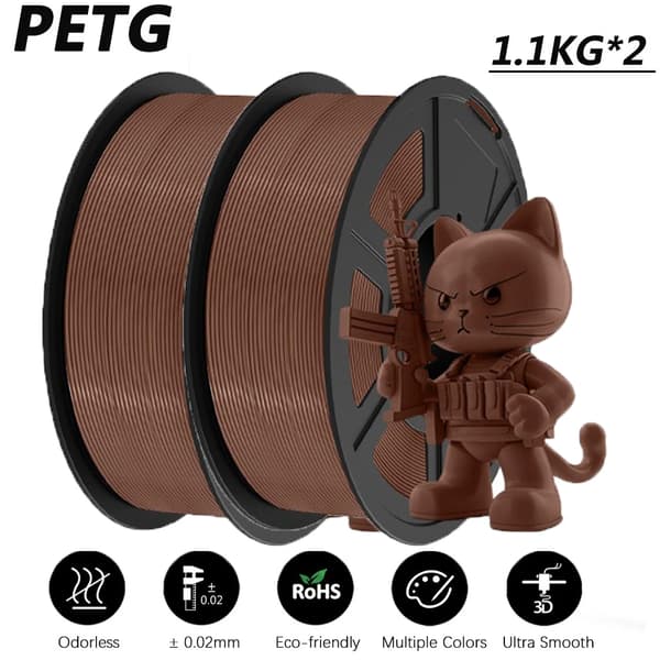 3D-printer filament, høj sejhed, glat printkvalitet,chokolade