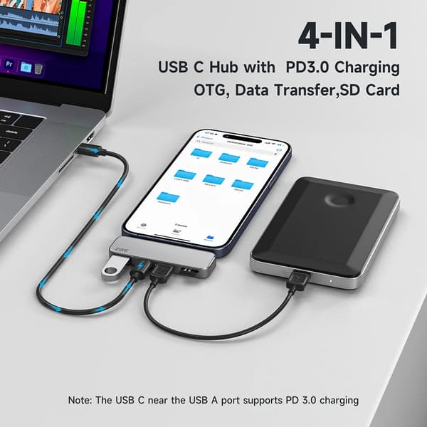 USB-C Förlängare, Stöder Snabbladdning, 2TB Lagringsutvidgning,Z806