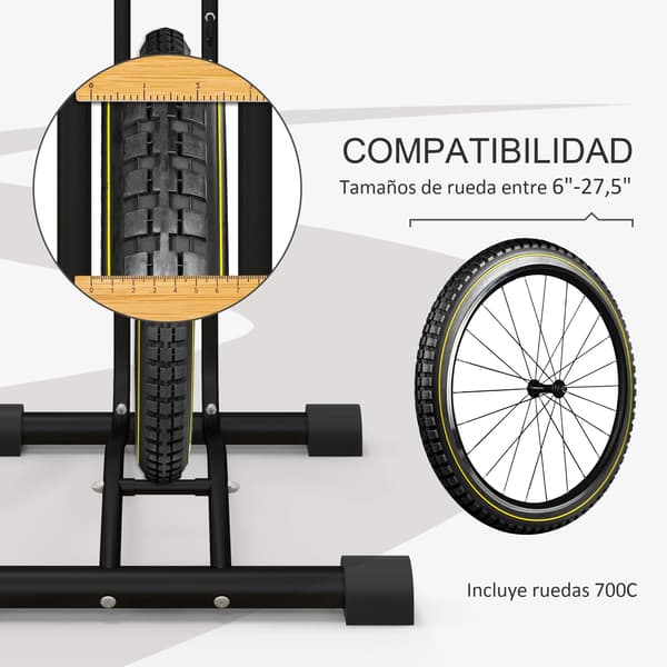 Cykelstativ, Justerbare Krog, Pladsbesparende Design,sort