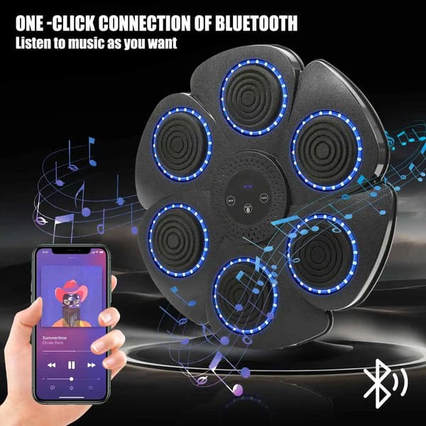 Smart Slagningsmaskin, Bluetooth-anslutning, Dynamiska Ljus Effekter,Med handskar