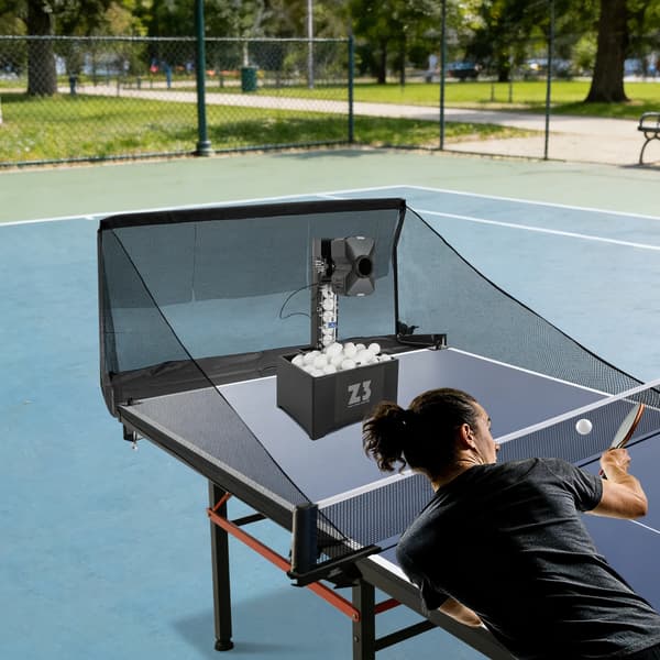 Ping Pong-bollmaskin, 10 programmerbara lägen, trådlös kontroll,svart