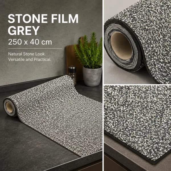 Dekorativ Film, Selvklæbende, PVC Materiale,Gris