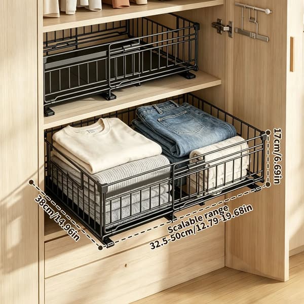Skuffeorganisator, Justerbar Bredde, Kraftig Design,2stk