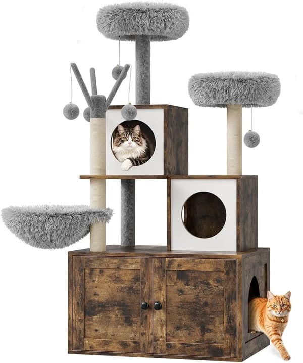 Kattetårn, Multifunktionelt Design, Stabil Struktur,02
