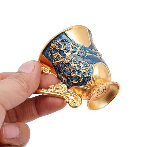 Kaffekop og Teapot Sæt, Elegant Design, Holdbart Materiale,DYP BLÅ