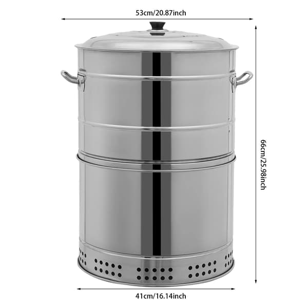 BBQ Grill, Bärbar Design, Effektiv Värmefördelning,Silver