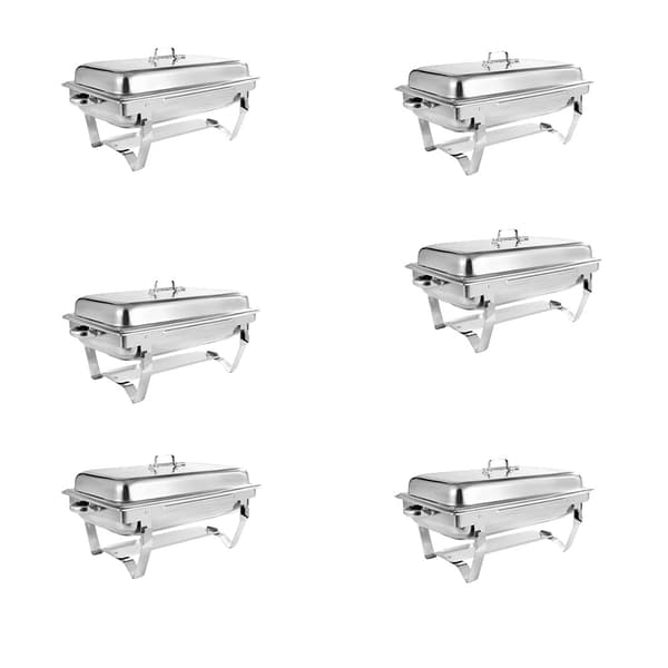 Chafing Dish Buffet Sæt, Rustfrit Stål, 8QT Kapacitet,6Pack