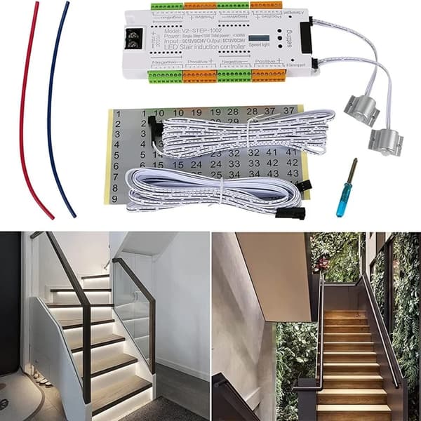 Rörelsesensor Trappbelysningskontroller, 32 Kanaler, Automatisk Kontroll,Kontrollsats
