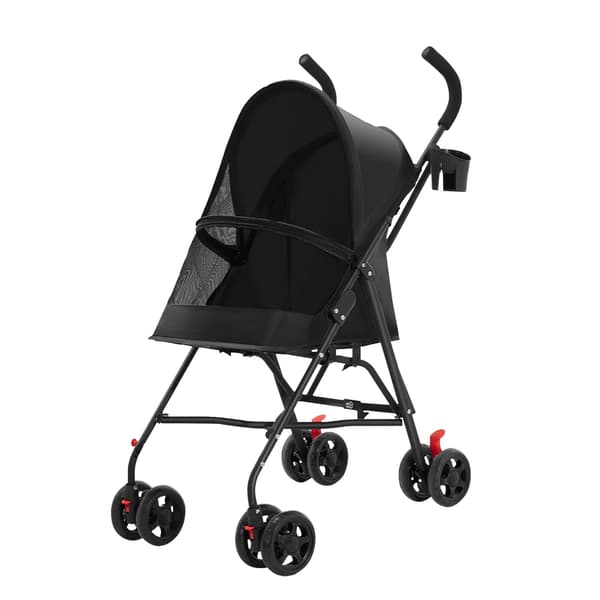Husdjurvagn, Fällbar Design, Robust Konstruktion,svart