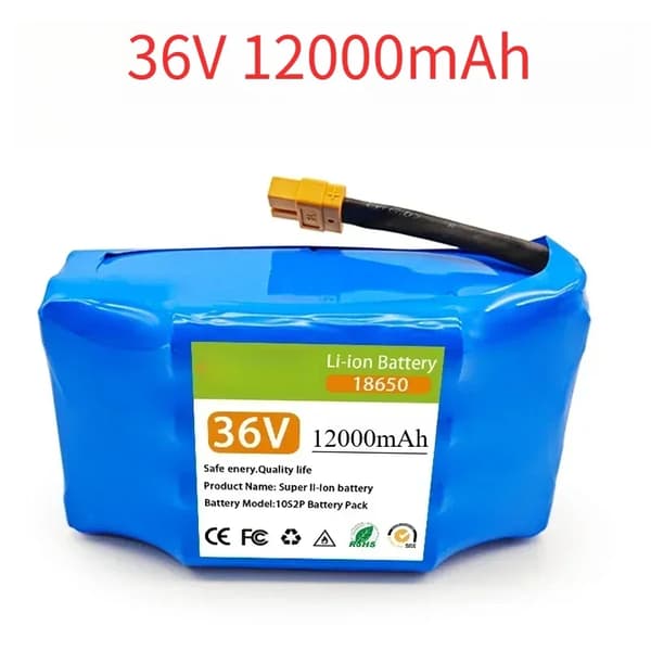 Litiumjonbatteri, 36V, 6000mAh kapacitet,36V 12000mAh