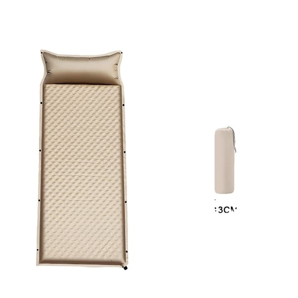 Oppustelig madras, bærbart design, integreret pude,Enkelt