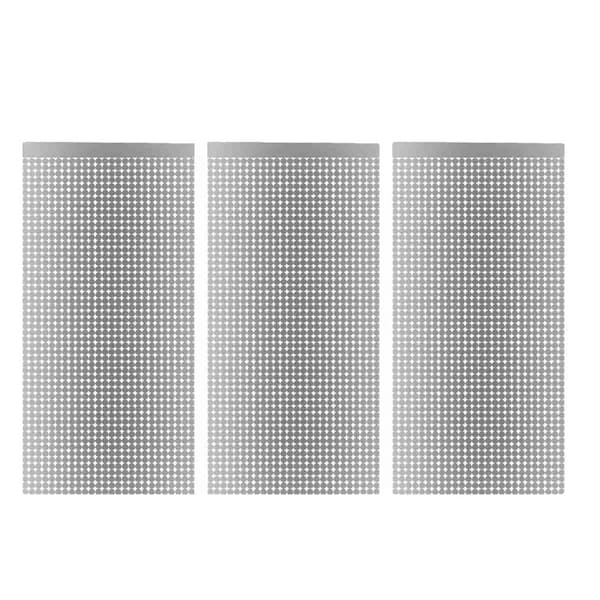 Bakgrundsgardin, Paljetttyg, 2 Meter Lång,Silver-3pack