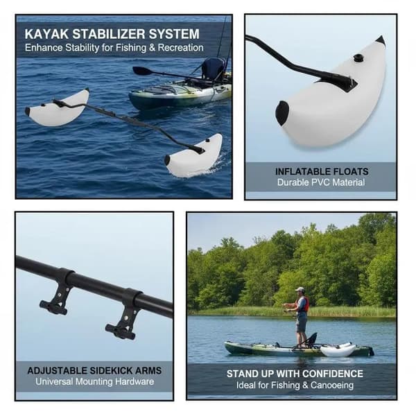 Kajak Outrigger Stabilizer, Justerbar Længde, Forbedret Stabilitet,MULTI