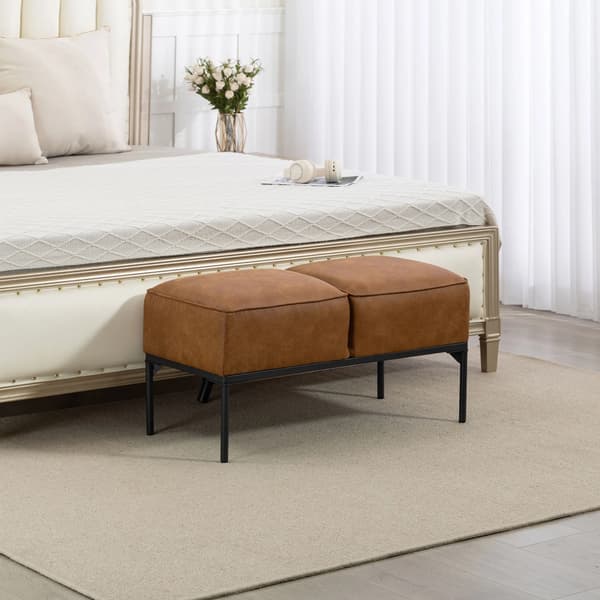 Hembarstol, Modern Design, Hållbar Metallram, Brun