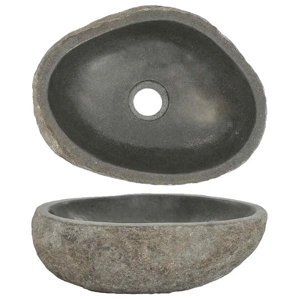 Vaskeskål, Elegant Oval Design, Holdbart Keramisk Materiale,Lys Grå