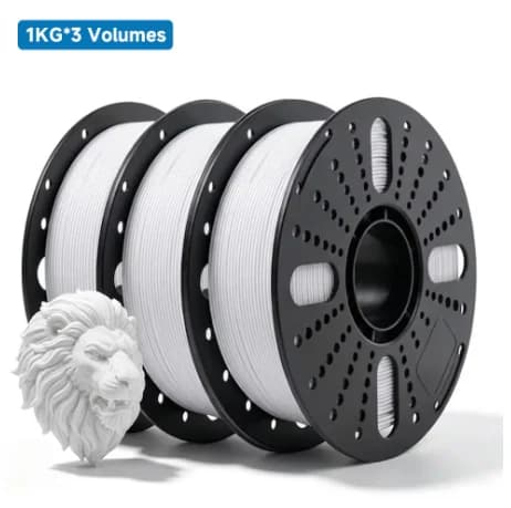 3D-printer filament, 1,75 mm diameter, miljøvenligt materiale,Hvid * 3