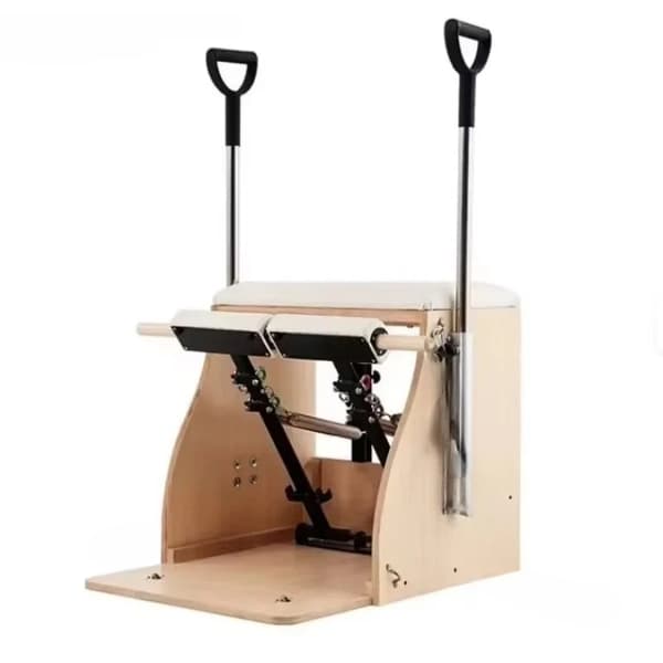 Pilates Reformer, Högkvalitativ Lönnträ, Kroppsformande Träning,Vit