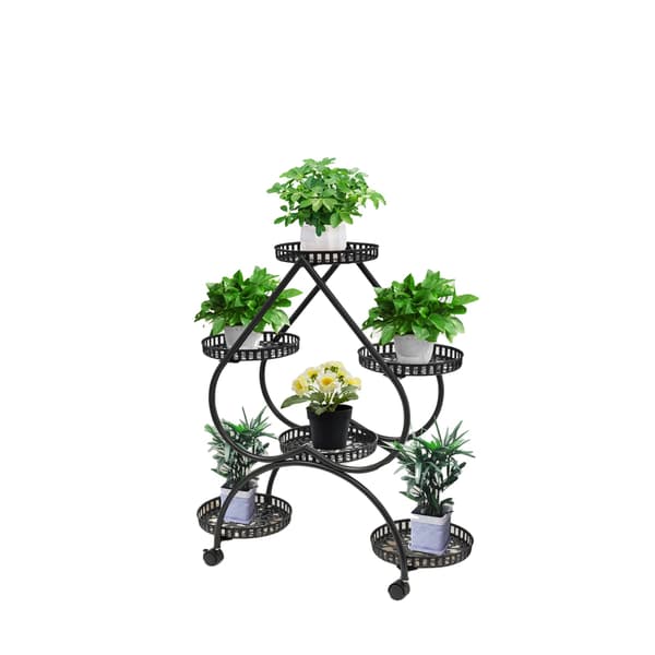Plantebord, Hjerteformet Design, Robust Jernkonstruktion,sort