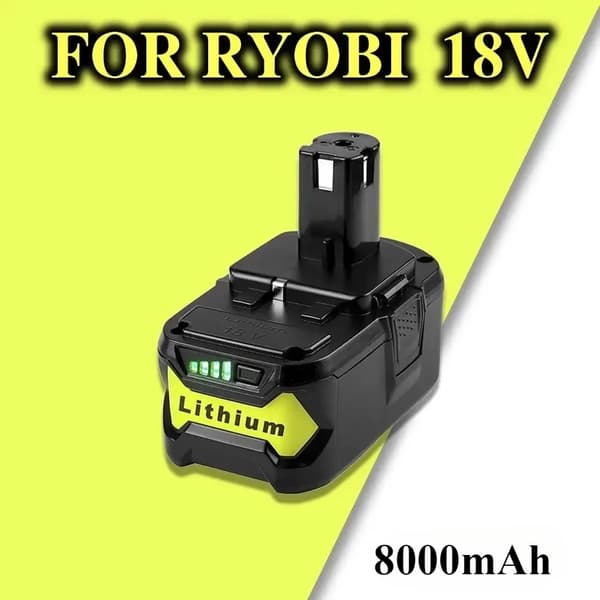 Uppladdningsbart batteri, 18V, 6.0AH Li-ion,8.0Ah-1pcs