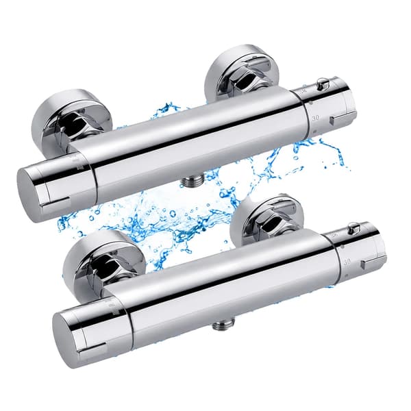 Duschventil, Termostatisk Kontroll, Säkerhetslås Funktion,Silver
