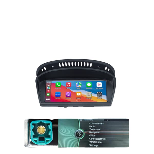 Carplay, Pekskärm, Inbyggda Funktioner, kompatibel med BMW 3 5 Serie E60 E61 E63 E64 E90 E91 E92 CIC System 2004-2012,För BMW CIC-systemet