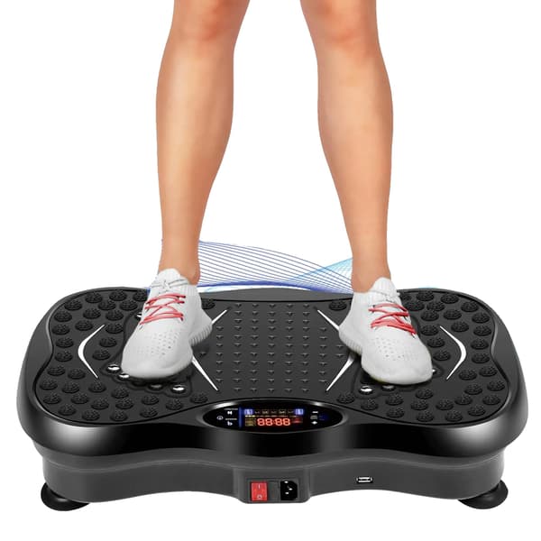 Vibrationsplade Maskine, 99 Hastighedsniveauer, Bluetooth Højttaler,sort