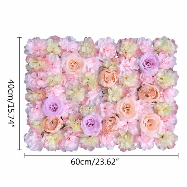 Blomväggspaneler, Elegant Design, Mångsidig för Evenemang,Rosa