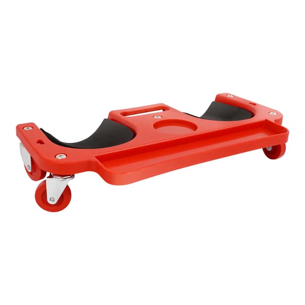 Rullande knäskydd, ergonomisk design, integrerad verktygslåda,Röd