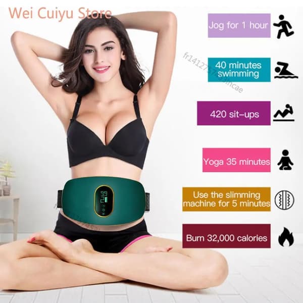 Muskelstimulator, Vibrationsterapi, Abdominalmassager,grøn